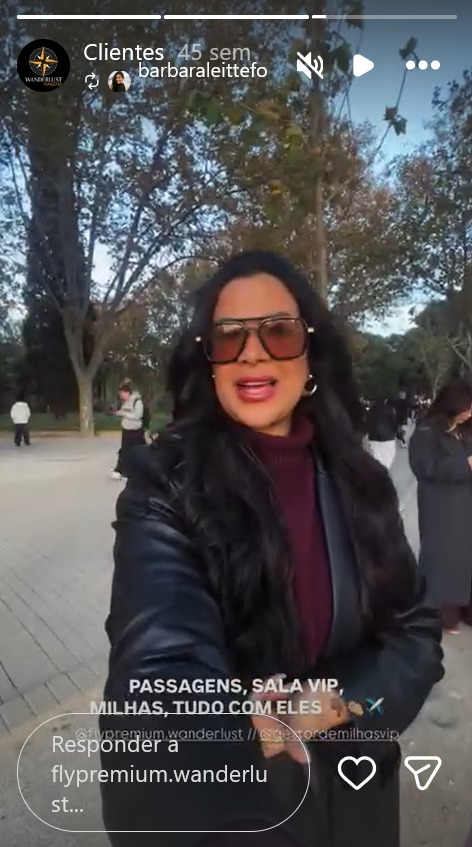 Bárbara Leitte durante sua viagem organizada pela Wanderlust