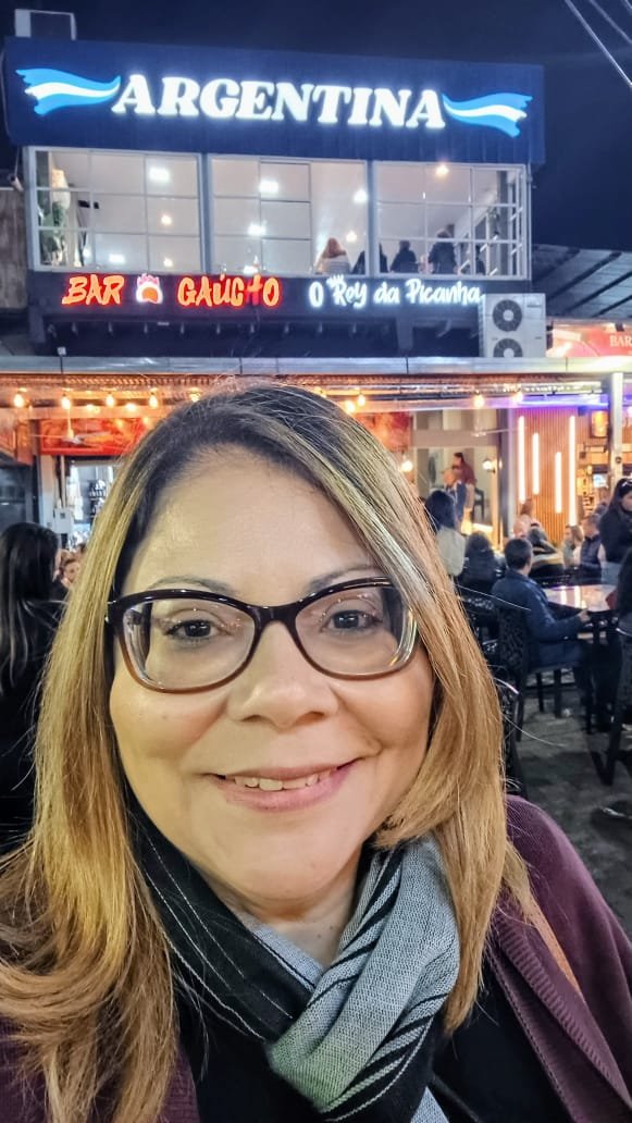 Luciane Senna durante passeio na Argentina